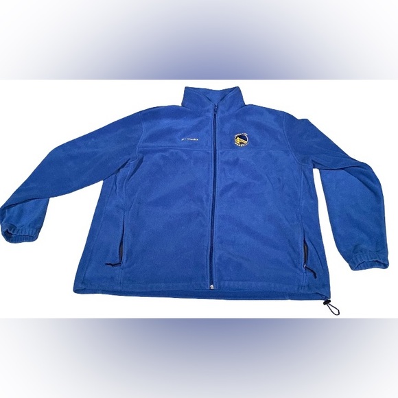 Columbia NBA Golden State Warriors Full-Zip Fleece Jacket Men's Blue Size 3XL - Picture 1 of 5